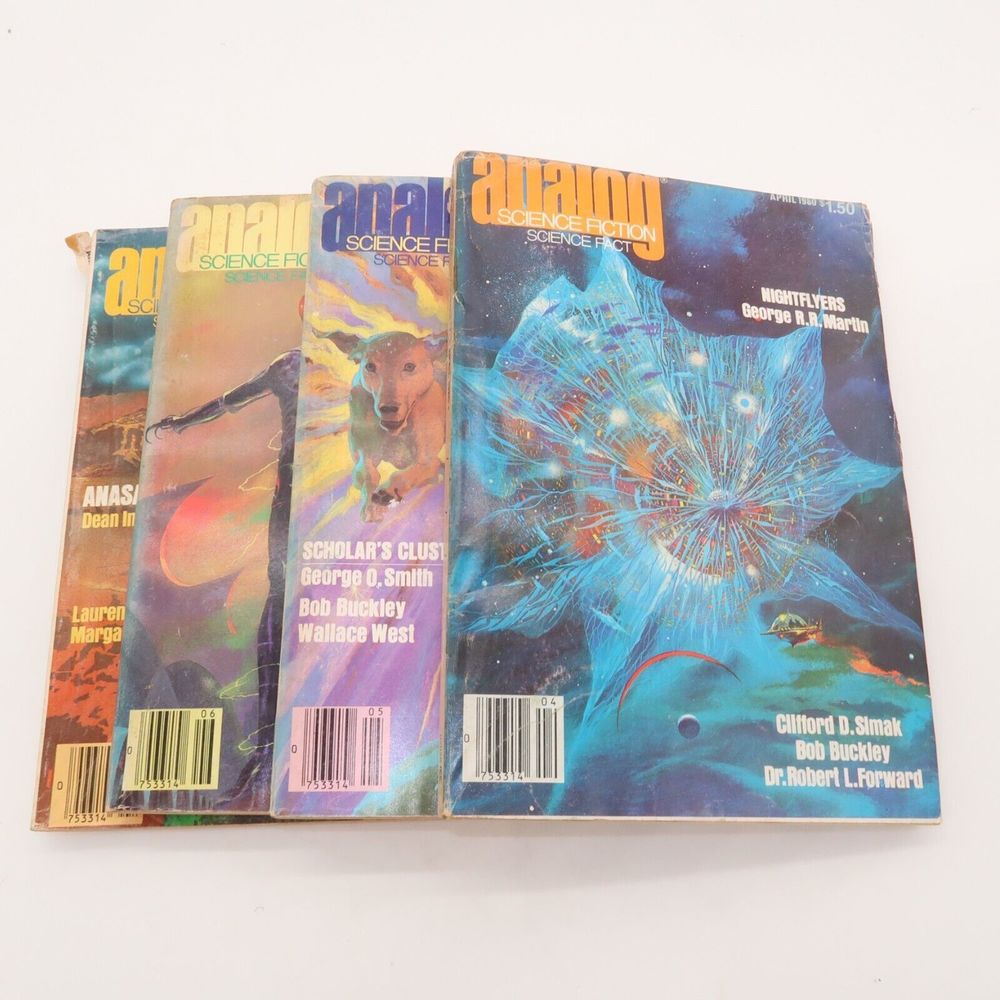 Vintage 1980 Analog Science Fiction Magazine Lot George RR Martin - Lot #16